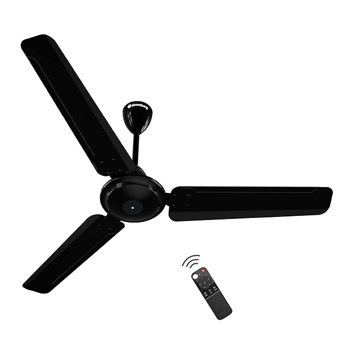 atomberg Ameza 1200mm BLDC Ceiling Fan with Remote Control | BEE 5 star Rated Energy Efficient Ceiling Fan | High Air Delivery | 1+1 Year Warranty (Gloss Black)